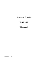 Предварительный просмотр 3 страницы Larson Davis CAL150 Manual