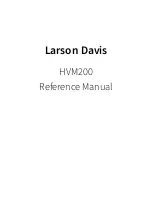 Larson Davis HVM200 Reference Manual preview