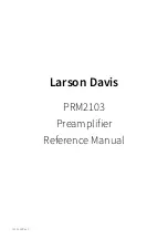 Предварительный просмотр 2 страницы Larson Davis PRM2103 Reference Manual