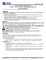 Larson Electronics 970 CFM Instruction Manual предпросмотр