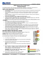 Preview for 1 page of Larson Electronics ATEX-EPL-TL-3X10W-C Instruction Manual