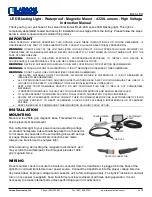 Larson Electronics BL24-LED Instruction Manual предпросмотр
