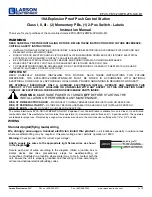 Preview for 1 page of Larson Electronics EPCS-PB10-2XMPB-2PS-N4X-M1 Instruction Manual