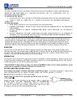 Preview for 2 page of Larson Electronics EPF-VFP-10-120V-NFK-15C-16.3-EPP Instruction Manual