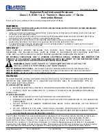 Preview for 1 page of Larson Electronics EPL-AED-1X-1IN-GL Instruction Manual