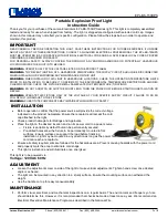 Preview for 1 page of Larson Electronics EPL-BS-150HPS Series Instruction Manual