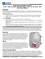 Preview for 1 page of Larson Electronics EXP-BCHR-120V-2X0.75-26A-4X Instruction Manual