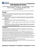Предварительный просмотр 1 страницы Larson Electronics EXP-MS-N4X-AT-HV-V5 Instruction Manual