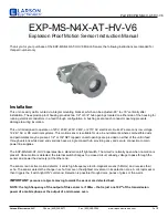 Preview for 1 page of Larson Electronics EXP-MS-N4X-AT-HV-V6 Instruction Manual