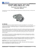 Preview for 1 page of Larson Electronics EXP-MS-N4X-AT-HV Instruction Manual