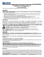 Preview for 1 page of Larson Electronics GAU-LTL-500W-LED-IR Instruction Manual