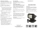 Предварительный просмотр 1 страницы Larson Electronics Golight RadioRay 7901 Instruction Manual