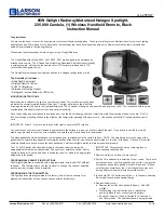 Preview for 1 page of Larson Electronics Golight Radioray GL-2051GT Instruction Manual