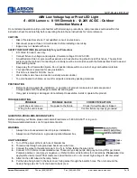 Preview for 1 page of Larson Electronics GVP-48-2L-LED-D-LV Instruction Manual