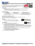 Предварительный просмотр 2 страницы Larson Electronics GVP-48-2L-LED-D-V2 Instruction Manual