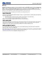 Предварительный просмотр 2 страницы Larson Electronics HL-85-LED-CPR-30-TRP Instruction Manual