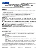Preview for 1 page of Larson Electronics HLSW-AE.EX-PMU-ESTP-R1-RED-C3-S-N-W9 Instruction Manual