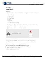 Preview for 10 page of Larson Electronics IDCMR-IP-POE-PTZ-20X Installation Manual