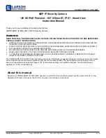 Larson Electronics IDCMR-SRMT-IP-POE-4MP Instruction Manual предпросмотр