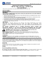 Preview for 1 page of Larson Electronics IND-AHC-CR-12-UVC-R1-120V Instruction Manual