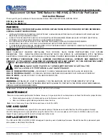 Larson Electronics IND-HVAC-DTW-XX-SP0108-120W Instruction Manual preview