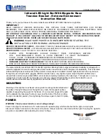 Preview for 1 page of Larson Electronics LEDLB-12ET-IR-M Instruction Manual