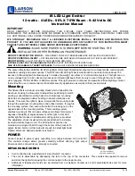 Larson Electronics LEDLB-4-IR Instruction Manual preview