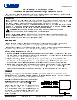 Preview for 1 page of Larson Electronics LEDWP-600E-OS Instruction Manual