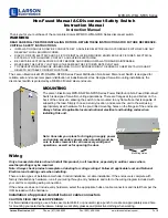 Preview for 1 page of Larson Electronics MPD-DS-WML-NFDS Series Instruction Manual