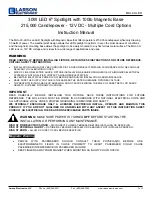 Preview for 1 page of Larson Electronics MUL-30-LED Instruction Manual