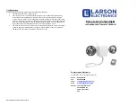 Preview for 1 page of Larson Electronics RCL700 Instructions And Operator’S Manual