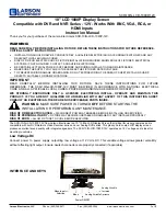 Предварительный просмотр 1 страницы Larson Electronics SCR-10IN-LCD-1080P-12V Instruction Manual
