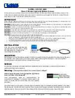 Предварительный просмотр 1 страницы Larson Electronics SLEDB-110V-30C-XMS Quick Start Manual