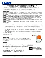 Larson Electronics SLEDB-110V-DNS-20C Series Quick Start Manual preview
