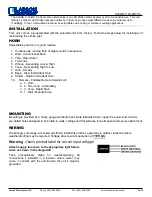 Preview for 2 page of Larson Electronics SLEDB-110V-MS-PA Instruction Manual