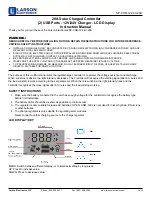 Larson Electronics SP-CHR-12.24V-20A Instruction Manual preview