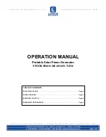 Предварительный просмотр 1 страницы Larson Electronics SPG530-500AH-24V-4X120V-TLR10 Operation Manual