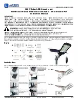 Предварительный просмотр 1 страницы Larson Electronics SPLED-STL-600W-12V-M1 Instruction Manual