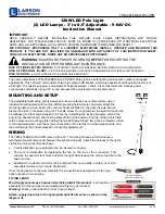 Preview for 1 page of Larson Electronics TPM-2XLEDEQ-4X3-CPR Instruction Manual