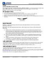 Preview for 2 page of Larson Electronics WAL-DL-60LED-M-GCR50-SP0002 Instruction Manual