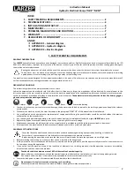 Preview for 2 page of Larzep HBE Series Operating And Maintenance Instructions Manual