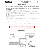 Preview for 5 page of Larzep HEP0180 Instructions & Maintenance Sheet