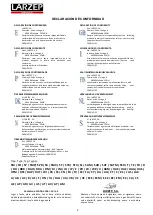 Preview for 2 page of Larzep W00307 Instructions & Maintenance Sheet