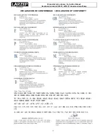 Preview for 2 page of Larzep WA20507 Instructions & Maintenance Sheet