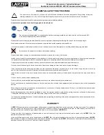 Preview for 6 page of Larzep WA20507 Instructions & Maintenance Sheet