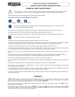 Preview for 5 page of Larzep WA21028 Instructions & Maintenance Sheet