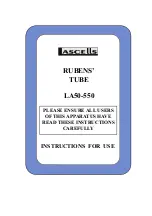 Preview for 1 page of Lascells Rubens Tube LA50-550 Instructions For Use