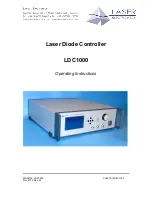 Предварительный просмотр 1 страницы Laser electronics ldc1000 Operating Instructions Manual