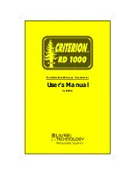 Предварительный просмотр 1 страницы Laser Technology Criterion RD 1000 User Manual