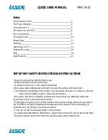 Preview for 2 page of Laser MMC-B15 Quick User Manual